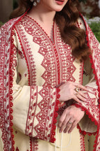RT1256-Asim Jofa - Winter 3PC Dhanak Embroidered Suit