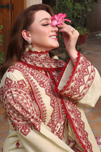 RT1256-Asim Jofa - Winter 3PC Dhanak Embroidered Suit