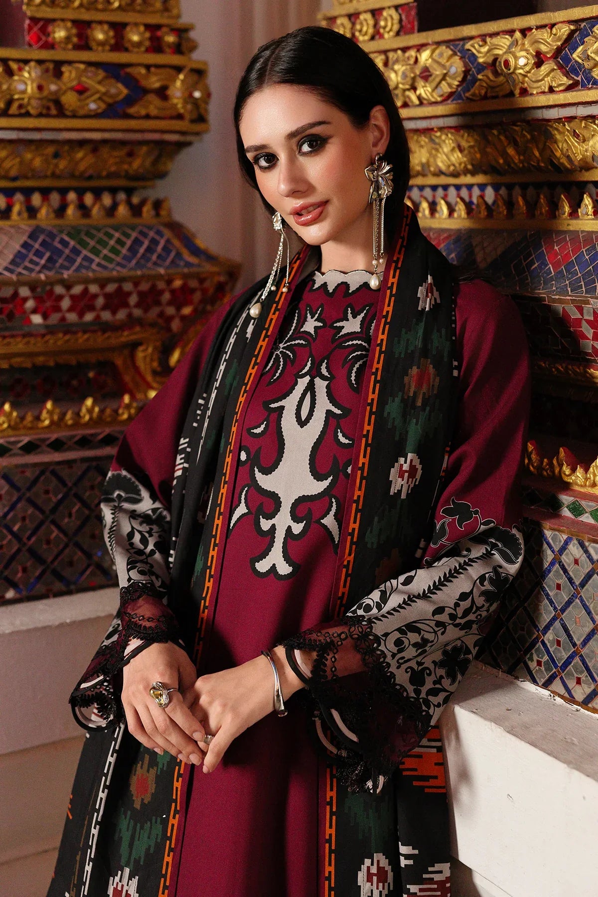 RT1255-Charizma - Winter 3PC Karandi Digital Print Dress