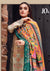 RT1013-3PC Dhannak WINTER Embroidered suit with Printed Shawll