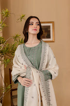 RT1219-Sapphire - Winter 3PC Dhanak Embroidered Suit