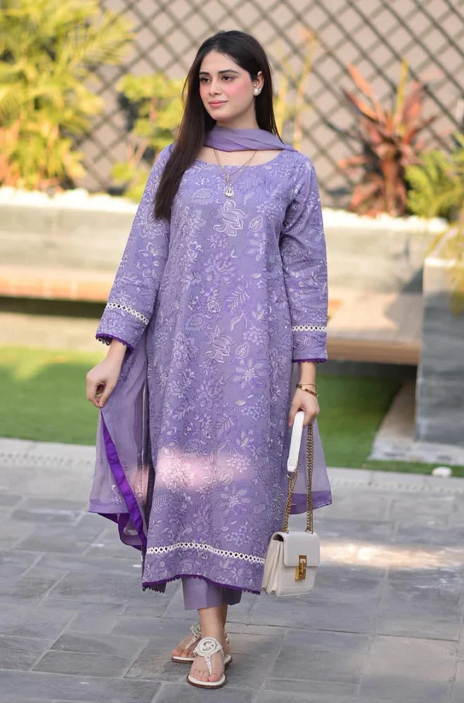 RT931 - Breeze 3PC Lawn Embroidered Suit