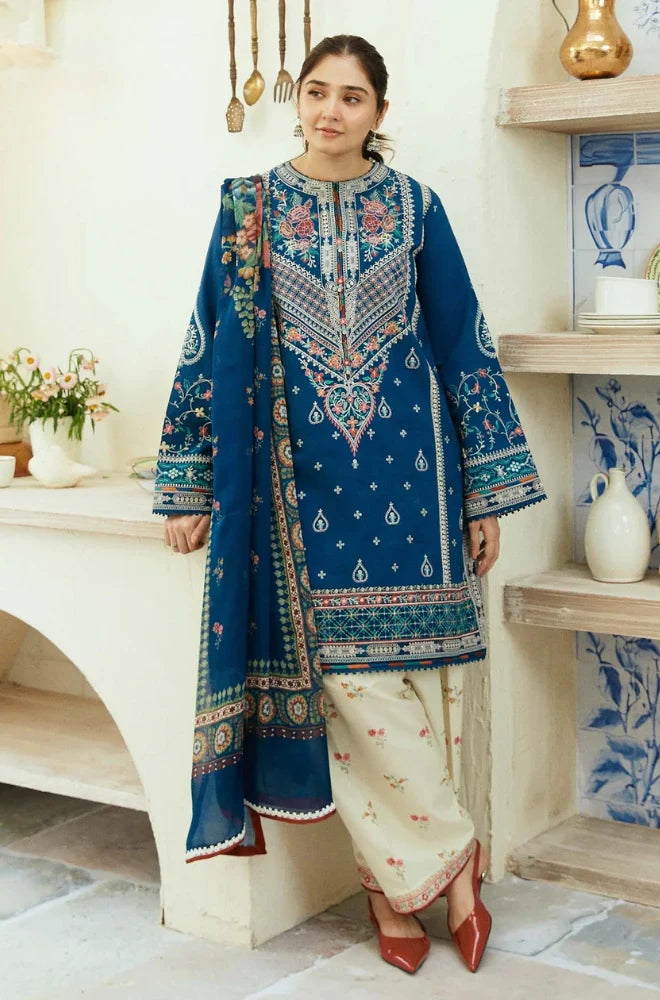 RT901- Coco By ZaraShahjahan Summer 3PC Lawn Embroidered Suit