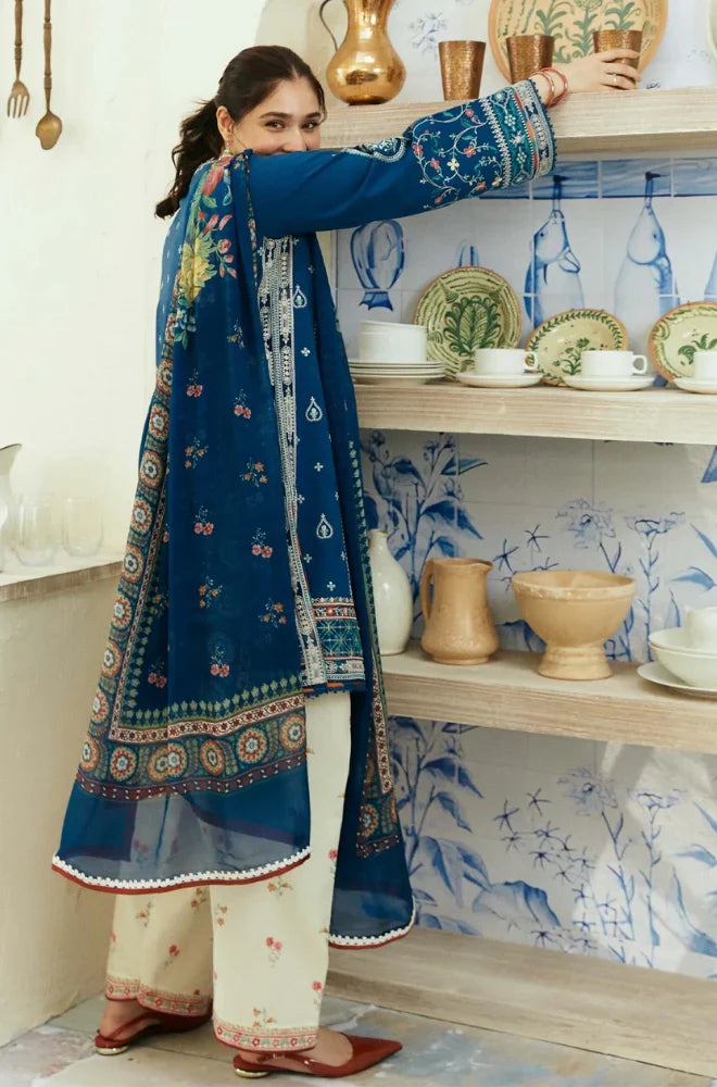 RT901- Coco By ZaraShahjahan Summer 3PC Lawn Embroidered Suit