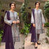 Jazmin - WINTER 3PC Linen Embroidered Shirt with Bamber Chiffon Embroidered Dupatta and Linen Trousers -RT1021