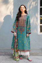 RT1246-Sapphire - Winter 3PC Dhanak Embroidered Suit