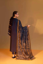 Winter Unstitched 3PCs Dhanak Embroidered Dress With Digital Printed Karandi Shawl -RT1122