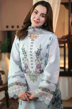 RT946- Qalamkar - 3PC Lawn ChickenKari Embroidered Suit