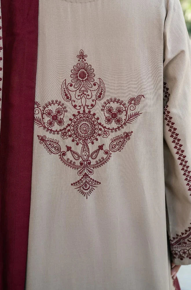 RT1215-Baroque -Winter 3PC Dhanak Embroidered Suit