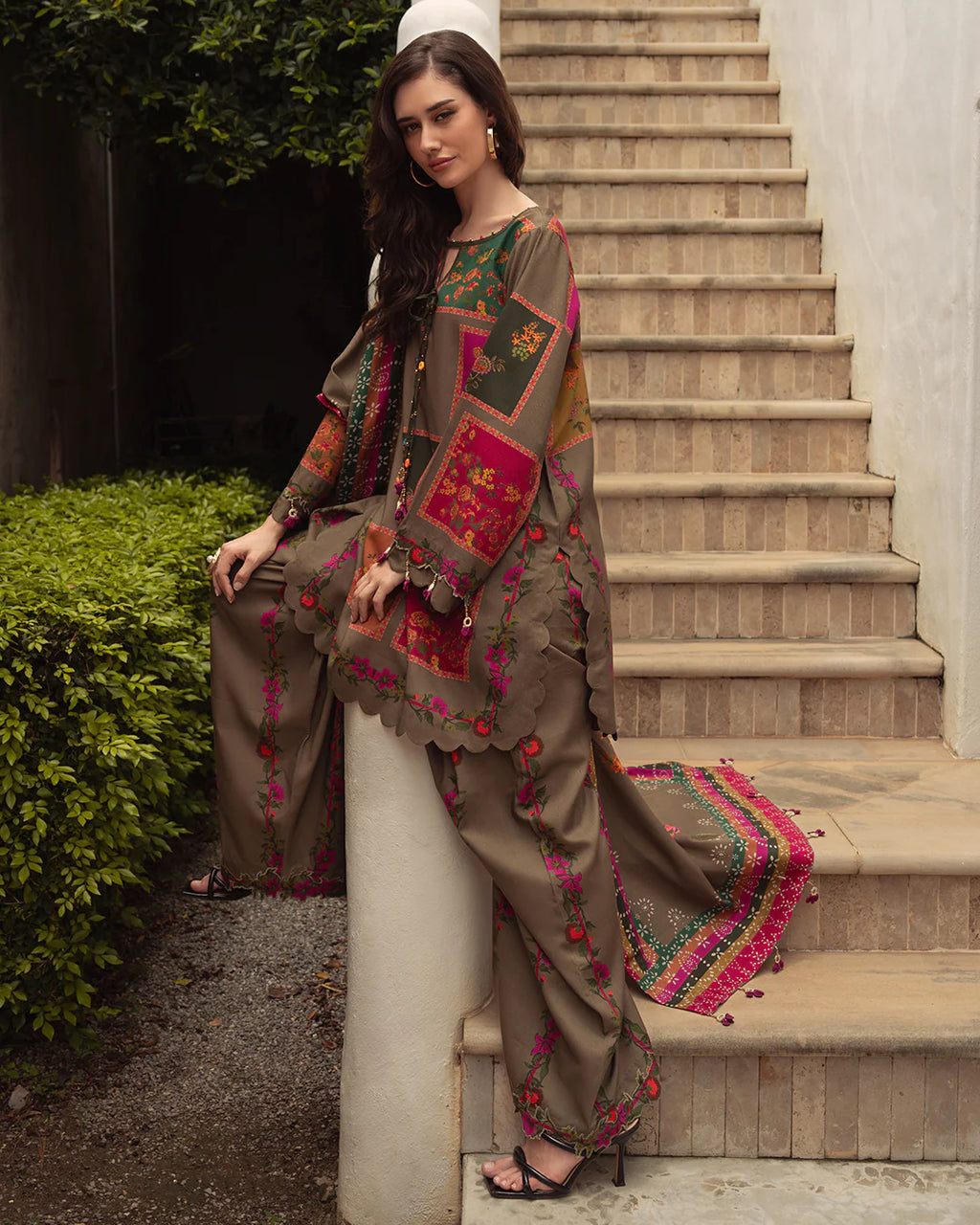 RT1254-Charizma - Winter 3PC Karandi Digital Print Dress
