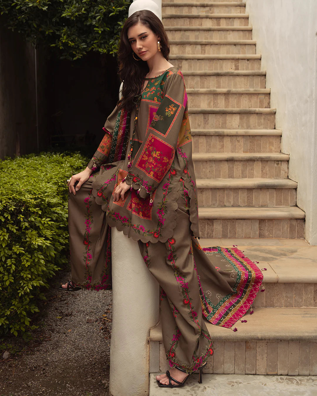 RT1254-Charizma - Winter 3PC Karandi Digital Print Dress