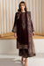 RT1114-Winter Velvet Unstitched 3PCs Embroidered Dress With Organza Dupatta