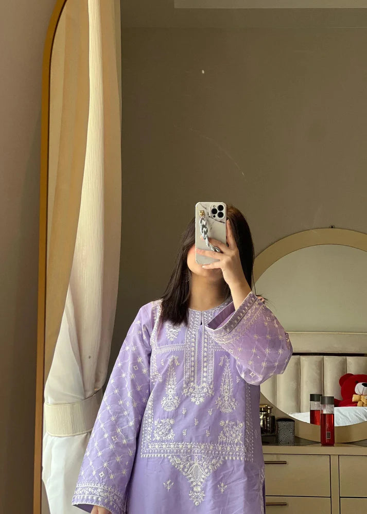 RT935-Sapphire 2Pc Embroidered Lawn Suite With Fully Embroidered trouser