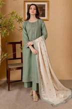 RT1219-Sapphire - Winter 3PC Dhanak Embroidered Suit