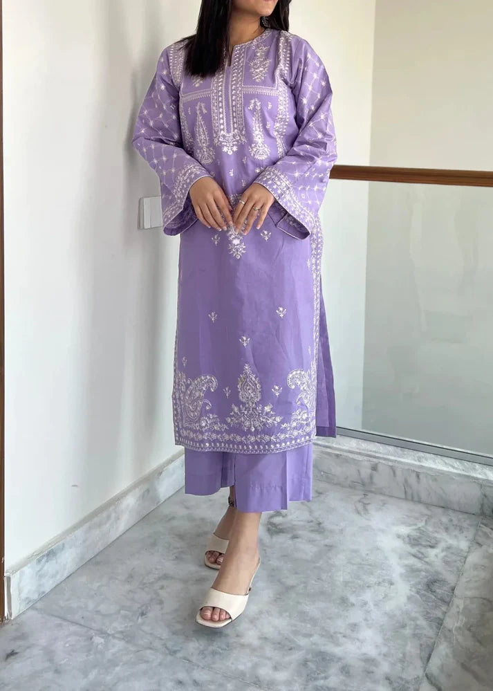 RT935-Sapphire 2Pc Embroidered Lawn Suite With Fully Embroidered trouser