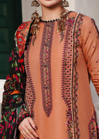 RT1221-Hussain Rehar - Winter 3PC Dhanak Embroidered Suit
