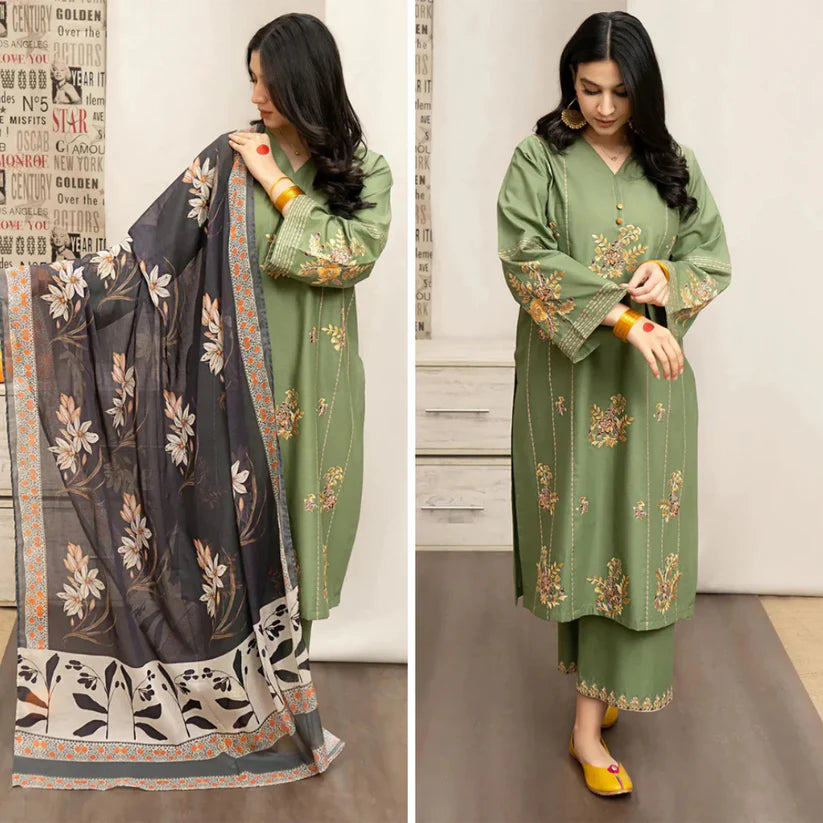 RT907 - Urge Summer 3PC Lawn Embroidered Suit