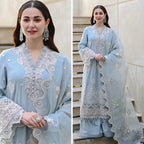 RT936- QALAMKAR 3PC Lawn Embroidered Suit