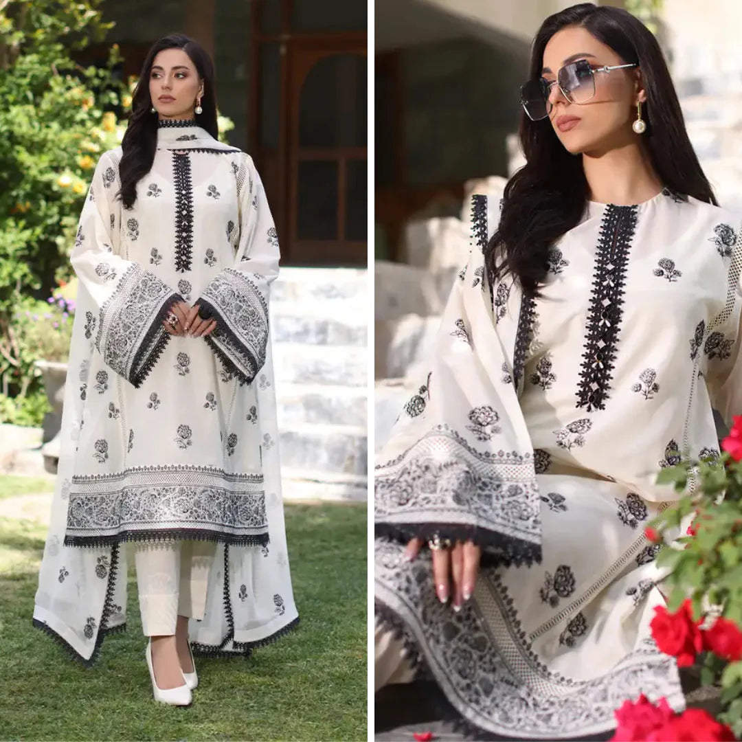 RT937 - Breeze 3PC Lawn Embroidered Suit