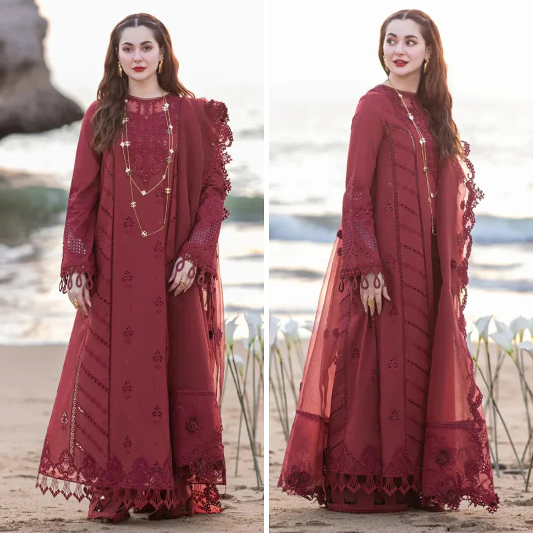 RT941 - Qalamkaar 3PC Unstitched Lawn Embroidered Chicken Kari