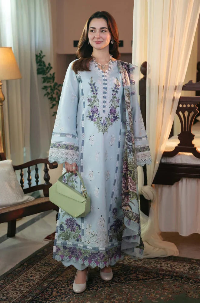 RT946- Qalamkar - 3PC Lawn ChickenKari Embroidered Suit