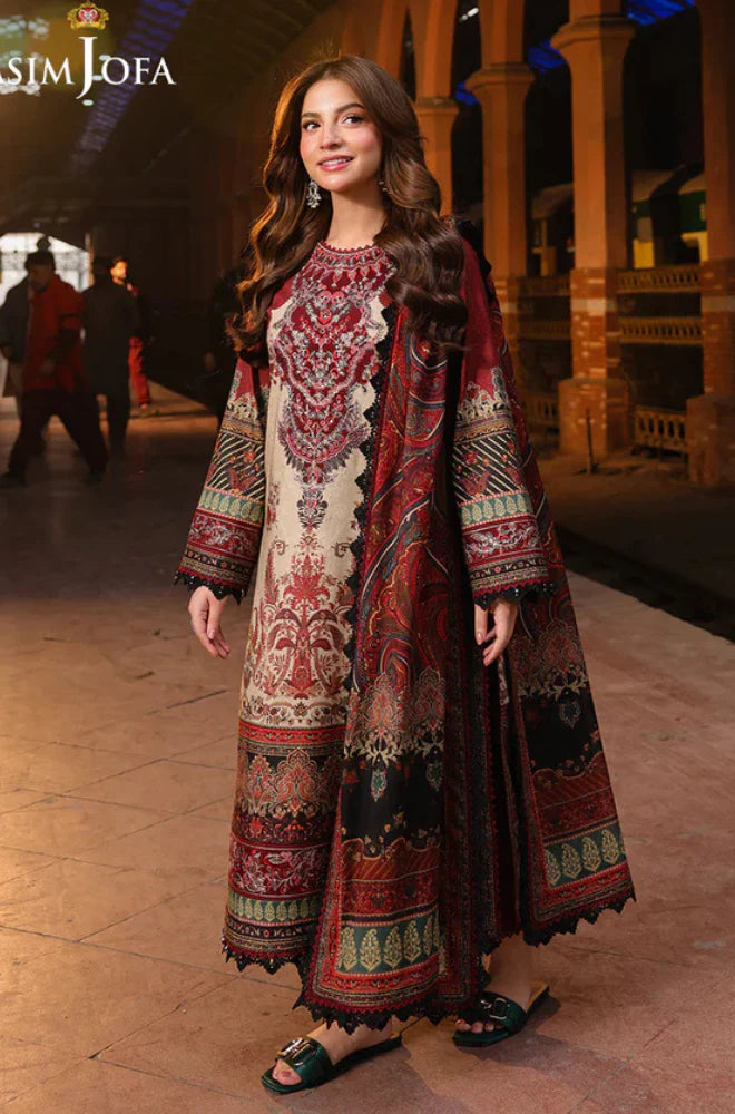 RT1257-Asim Jofa - Winter 3PC Karandi Digital Print Dress