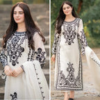 RT928 - Nisa 3PC Lawn Embroidered Suit