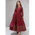 Maria B, unstiched 3 piece kataan silk frock style embroidered suit-RT435