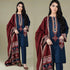 3PC Linen WINTER Embroidered suit with Embroidered Shawll-RT056