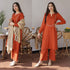 RT1015-WINTER 3PC Dhannak Embroidered Suit with Arcylic Wool Shawll