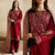 RT1054-WINTER 3-Pc Embroidered Dhanak Suit with Heavy Embroidered Dhanak Shawll