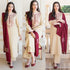 RT1062-WINTER 3PC Dhanak suit with Embroidered Shawll