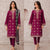 RT1068-WINTER 3PC Dhannak Embroidered suit with Printed Shawll