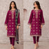 RT1068-WINTER 3PC Dhannak Embroidered suit with Printed Shawll