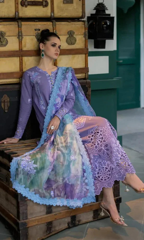 RT903 - Mushaq - 3PC Chickan Kari Embroidered Lawn Suit