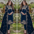 RT1204-Azure Embroidered Velvet Winter 3piece suit