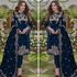 RT1204-Azure Embroidered Velvet Winter 3piece suit
