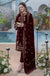 RT1203-Azure Embroidered Velvet Winter 3piece suit