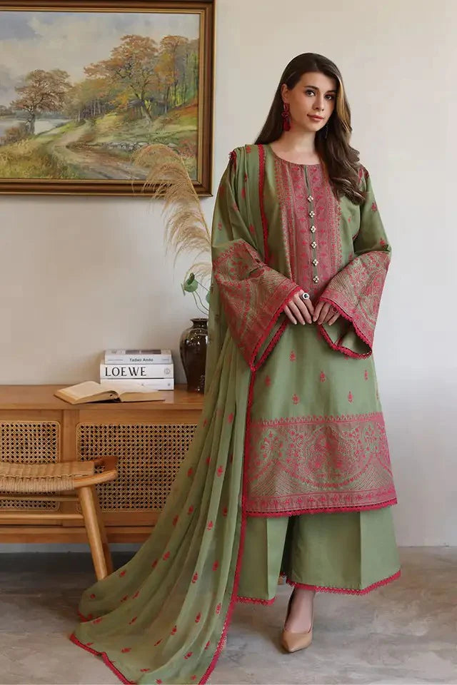 RT929 - Bareeze 3 Piece Embroidered Lawn Suit