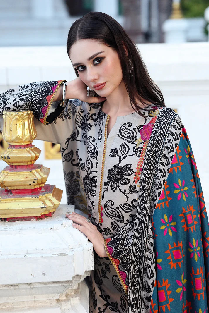 RT1270-Charizma - Winter 3PC Karandi Digital Print Dress