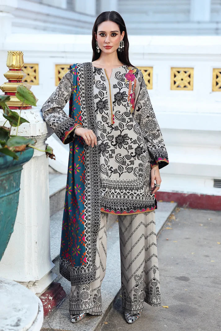 RT1270-Charizma - Winter 3PC Karandi Digital Print Dress