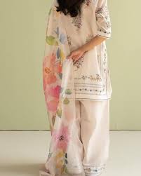 RT922-SUMMER-3 Piece Unstitched Digital Printed Lawn Suit - Digital Printed Silk Dupatta