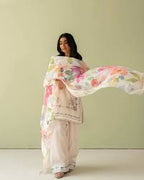 RT922-SUMMER-3 Piece Unstitched Digital Printed Lawn Suit - Digital Printed Silk Dupatta