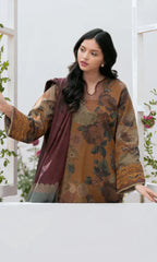 RT933-Winter Karandi 3PC Printed Digital Printed Karandi Dupatta