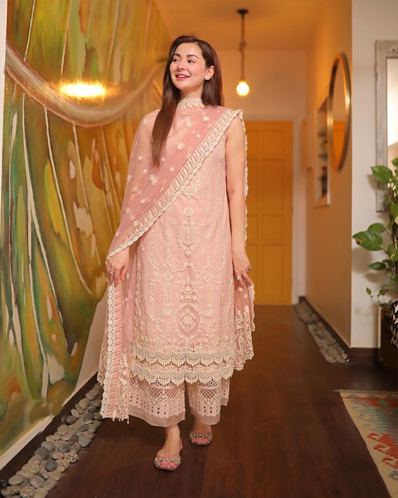 RT861-Luxury Lawn Stuff 3 Piece Full Embroidered With Extra Embroidered Patches.