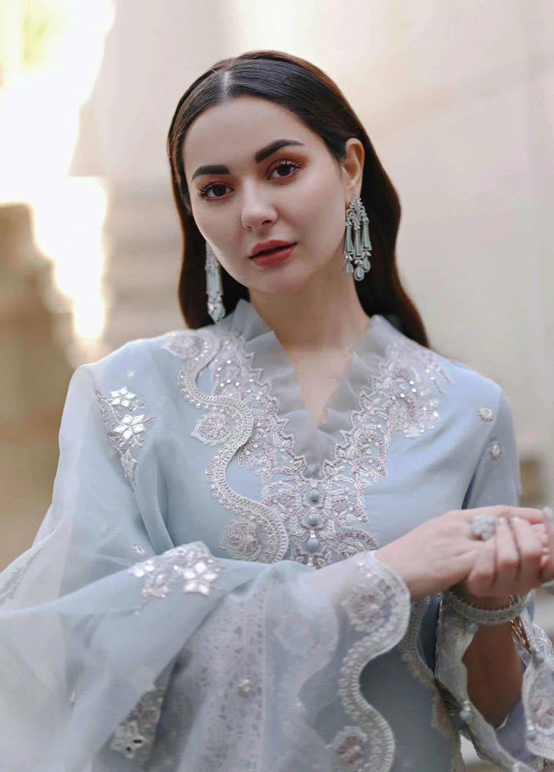 RT936- QALAMKAR 3PC Lawn Embroidered Suit