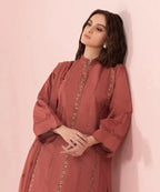 RT834-SUMMER 3PC Lawn Embroidered Shirt With Chiffon Embroidered Dupatta