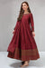 Maria B, unstiched 3 piece WINTER kataan silk frock style embroidered suit-RT007